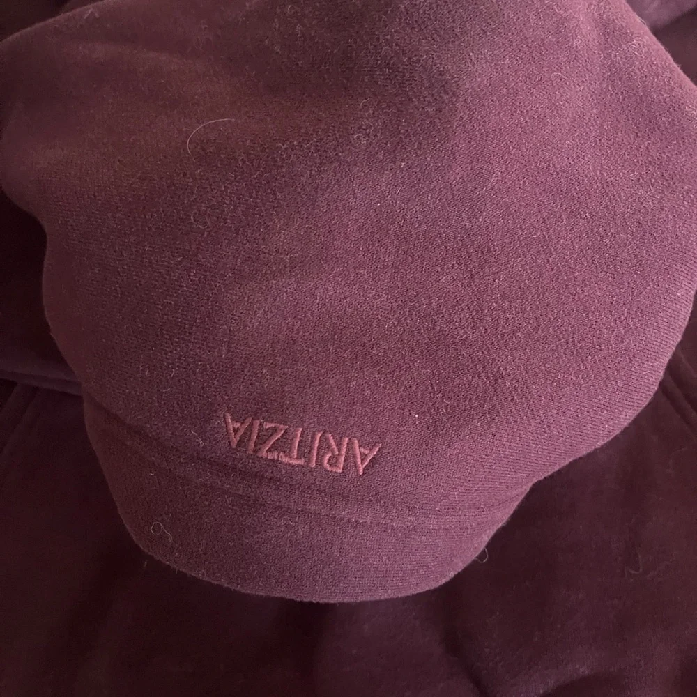 Aritzia Perfect Hoodie Swearfleece L plum maroon - Picture 6 of 6